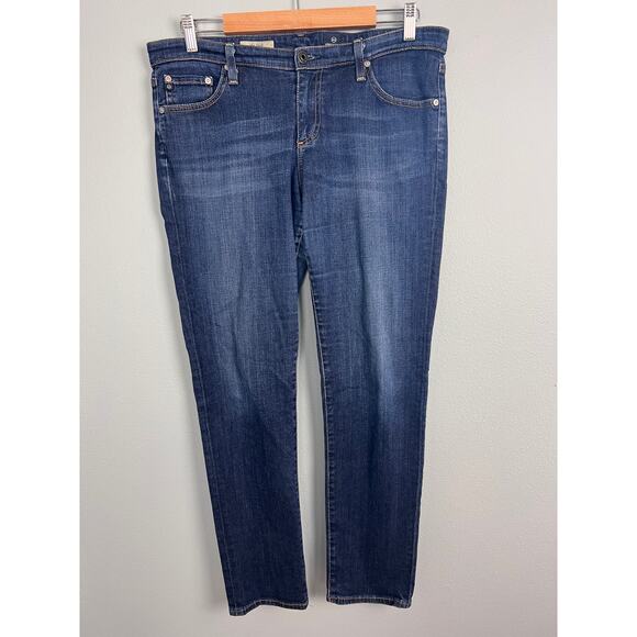 AG Adriano Goldschmied Women’s 32R Cigarette Leg Jeans Stretch Denim Slim Preppy - Picture 2 of 11